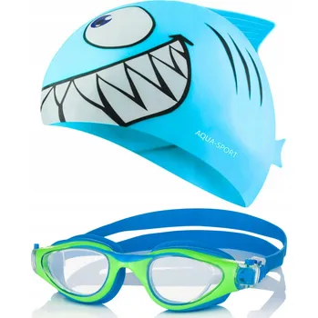 Plavecké brýle Dětské plavecké brýle Aqua-sport SET SHARK plavecký set brýle + čepice