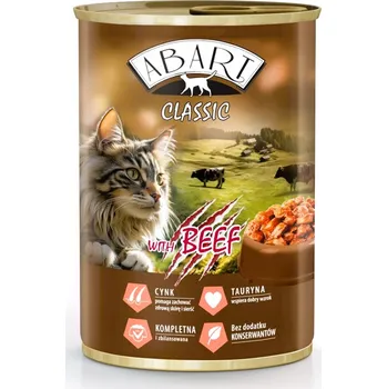 Krmivo pro kočku Abart Classic Konzerva s hovězím masem pro dospělé kočky 415g