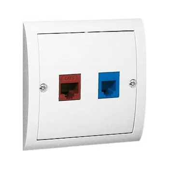 Elektrická zásuvka Internetová a telefonní zásuvka nástěnná Simon Classic bílá