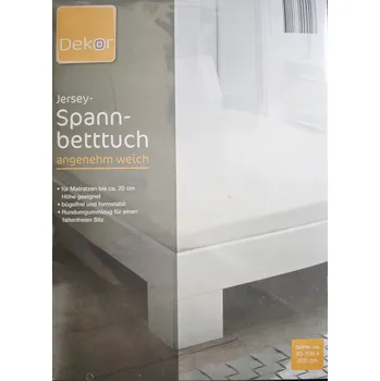 Prostěradlo DEKOR Prostěradlo jersey s gumou 90-100x200cm KRÉMOVÉ