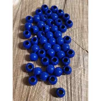 Korálek Plastové korálky 50 ks barva modrá tmavá