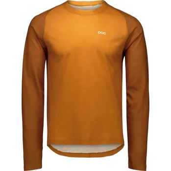 cyklistický dres POC Cyklistický dres s dlouhým rukávem letní - MOTION AIR L/S - hnědá