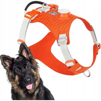 Postroj pro psa POSTROJ PRO PSA TRUELOVE TRACKER EASY WALK S LED SVĚTLEM ORANŽOVÝ XL