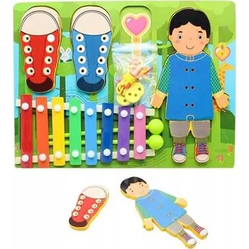 SMYSLOVÁ DŘEVĚNÁ HRAČKA ŠNĚROVADLA CYMBÁLKY