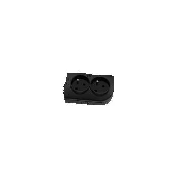 Elektrická zásuvka Elektrická Zásuvka rozbočka Elgotech černá