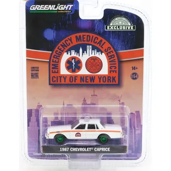 autíčko Chevrolet Caprice NYC EMS 1987 zelená kola 1:64 Chevrolet Caprice - kovový model auta 1/64