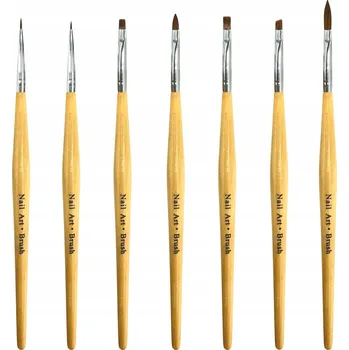 Kosmetický štětec 7x Štětec na zdobení gelových, akrylových a hybridních nehtů, sada 7 ks