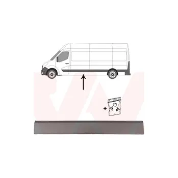 Lišta karosérie Ozdobná / ochranná lišta, boční stěna VAN WEZEL 3799423