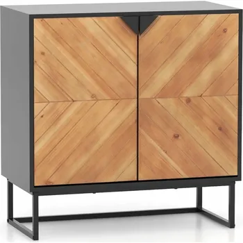 Kuchyňská skříňka Dvou-dveřová kredenc, kuchyňská skříňka, bufetová kredenc - černá