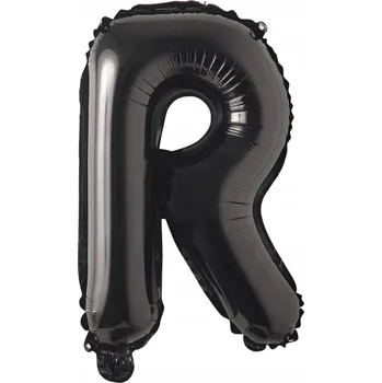 Balónek Fóliový balónek Písmeno R černý 92 cm
