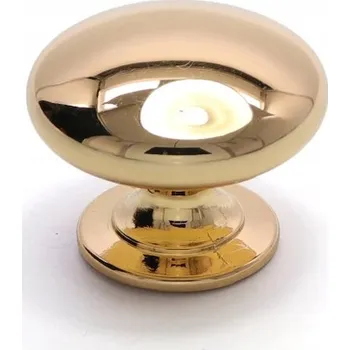 Nábytkové kování Nábytková úchytka knopka zlatá lesklá 2,8 x 2,8 x 2,2 cm