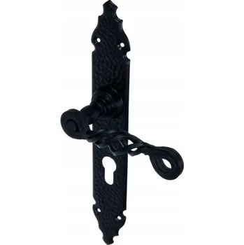 Dveřní kování Ozdobná klika Kuta pro branku, vrata, dveře AMIG 90 mm Vložka Černá