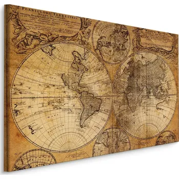 Obraz Obraz na plátně Stará Mapa Světa VINTAGE 70x50