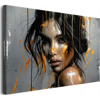 Obraz Obraz na plátně obrazy na zeď do obýváku portrét tvář ženy 80x120cm