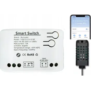 Termostat Termostat a Vlhkoměr Zigbee TUYA Zigbee2MQTT RF USB NC NO 250V - Regulátor teploty a vlhkosti