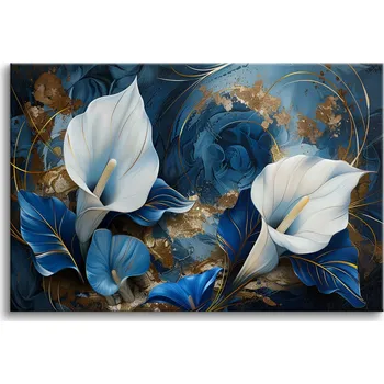 Obraz Obraz na zeď do ložnice Elegantní obrazy na plátně Kálie Zlato 80x120