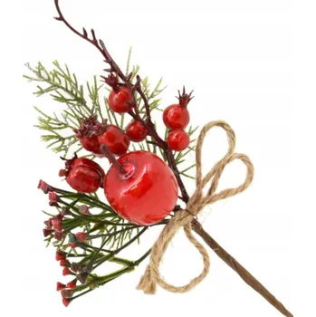 umělá květina Větvička s jablkem 24 cm 06572 věnec