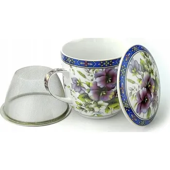 Hrnek Remis na louhování kávy a bylinek s porcelánovým víčkem, 300 ml