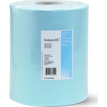 Utěrka Q Du Pont™ Sontara EC, tyrkysová utěrka z netkané textilie, 30x38 cm, 400 útržků, návin 152 m