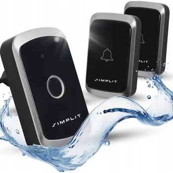 Domovní zvonek Bezdrátový zvonek Simplit voděodolný, dosah 280 m, 110 dB, 36 melodií