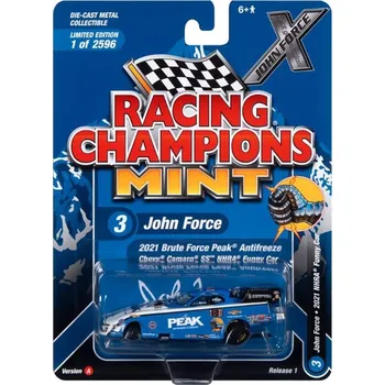 autíčko Chevrolet Camaro NHRA Funny Car John Force 2021 1:64 - Johnny Lightning Chevy Camaro NHRA - sběratelský model autá 1/64