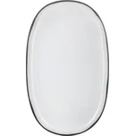 CARACTERE servírovací mísa 35x21 cm Bílá Mrak