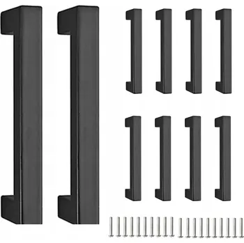 Nábytkové kování 10x NÁBYTKOVÁ ÚCHYTKA 128MM ČERNÁ pro kuchyňské skříňky a nábytek