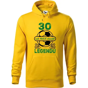 Pánská mikina DOBRÝ TRIKO Pánská mikina s potiskem Legenda fotbal 30 Velikost pánské mikiny: XL, Barva: Žlutá