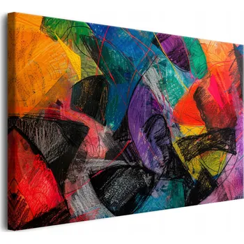 Obraz Moderní obraz na zeď do ložnice Barevná abstrakce na zeď