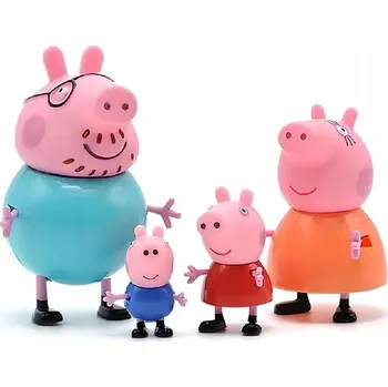 Peppa Pig Peppina dobrodružství: Peppina rodina před spaním - sada 4 figurek v pyžamu