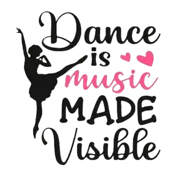 Nažehlovací obrázek - hlášky a tanec II (9,0 x 9,0 cm)