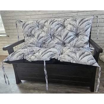 Zahradní nábytek Prošívané sezení MARKUS - vzor 136, vzorovaný polstr na zahradní lavici - sedák s opěrkou, různé rozměry, Mybesthome Rozměr: 120x60x50 cm