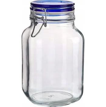 Sklenice ZAVAŘOVACÍ SKLENICE Hermetická nádoba 2 L BORMIOLI BLUE FIDO