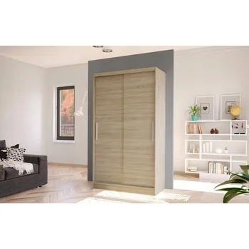 Šatní skříň Šatní skříň s posuvnými dveřmi SILVERIO I, dub sonoma