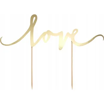 Jedlá dekorace na dort ZÁPICH DO DORTU OZDOBA LOVE SVATBA
