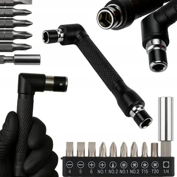 Bit ÚHLOVÝ DRŽÁK ŠROUBOVÁKU 1/4" BITY SADA 11 KUSŮ