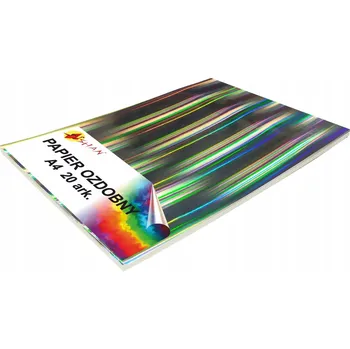Papír Papír A4 stříbrný hologram 260g 20 listů