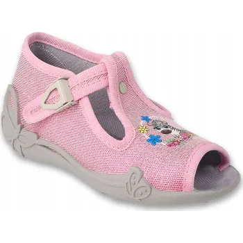 Dívčí bačkory Befado dětské papuče na suchý zip, vícebarevné, velikost 26