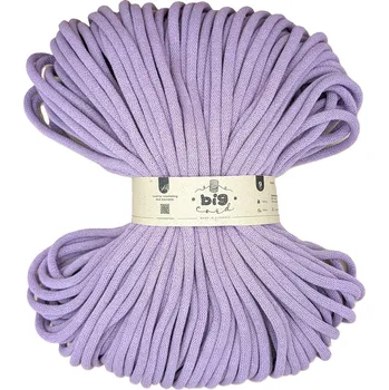 Příze VEĽKÁvlna VEL'KÁvlna bavlněná šňůra na háčkování 9mm Fialka