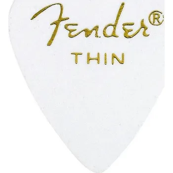 Trsátko Fender Classic Celluloid Pick, 351 Shape, White - trsátka (různé tvrdosti) Trsátko - tvrdost: Thin