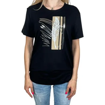 Dámská halenka Hebe Dámská černá halenka s krátkým rukávem ANASTASIA Barva: Černá, Velikost: S