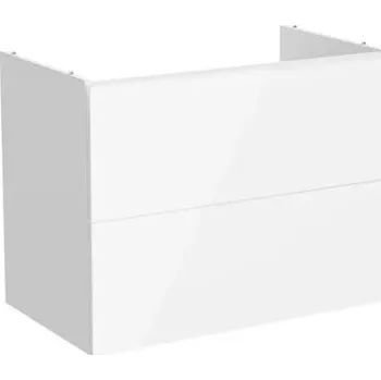 Šatní skříň Vitra METROPOLE PURE skříňka pod umyvadlo 78x60x45 cm, 2 zásuvky, Push-open, s osvětlením, lesklá bílá