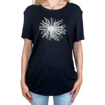 Dámská halenka Hebe Dámská halenka s krátkým rukávem AMANDA Barva: Černá, Velikost: L