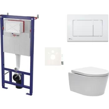 Klozet Swiss aqua technologies Cenově zvýhodněný závěsný WC set SAT do lehkých stěn / předstěnová montáž+ WC SAT Brevis SIKOSSBR20K