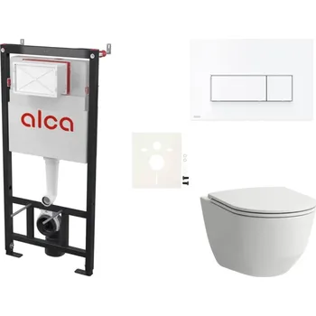Laufen Cenově zvýhodněný závěsný WC set Alca do lehkých stěn / předstěnová montáž+ WC SIKOASL7