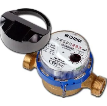 Vodovodní potrubí Enbra ER-AM vodoměr bytový DN15, l=110mm, Q=1,6m3/h suchoběžný, teplá voda 90°C, s přípravou pro rádiový, M-BuS, impulsní modul