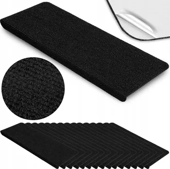 Nášlap na schod KOBEREČEK NA SCHODY ADRIA ČERNÝ 15 KUSŮ 63,5 X 23 CM