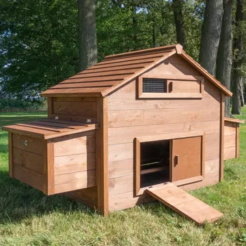 PRODUMAZAHRADU Kurník pro 8 slepic z masivního jedlového dřeva, 2x snášecí hnízdící box. Roky, 185x84x112cm