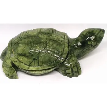 Nefritová želva 14–15 cm – feng shui amulet pro stabilitu a ochranu