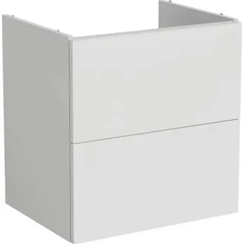 Šatní skříň Vitra METROPOLE PURE skříňka pod umyvadlo 58x60x45 cm, 2 zásuvky, Push-open, s osvětlením, matná šedá